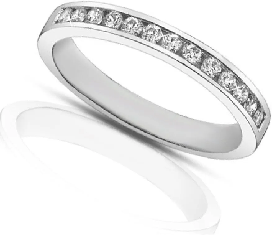0.75 ct Ladies Round Cut Diamond Wedding Band Ring in Gold in Platinum