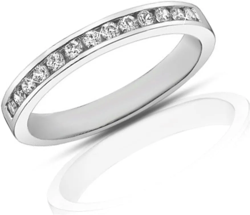 0.75 ct Ladies Round Cut Diamond Wedding Band Ring in Gold in Platinum
