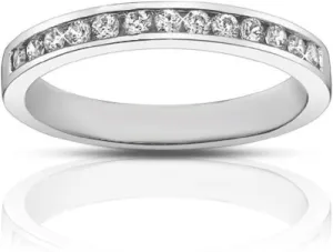 0.75 ct Ladies Round Cut Diamond Wedding Band Ring in Gold in Platinum