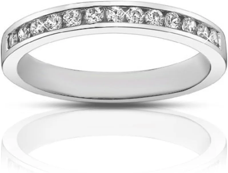 0.75 ct Ladies Round Cut Diamond Wedding Band Ring in Gold in Platinum