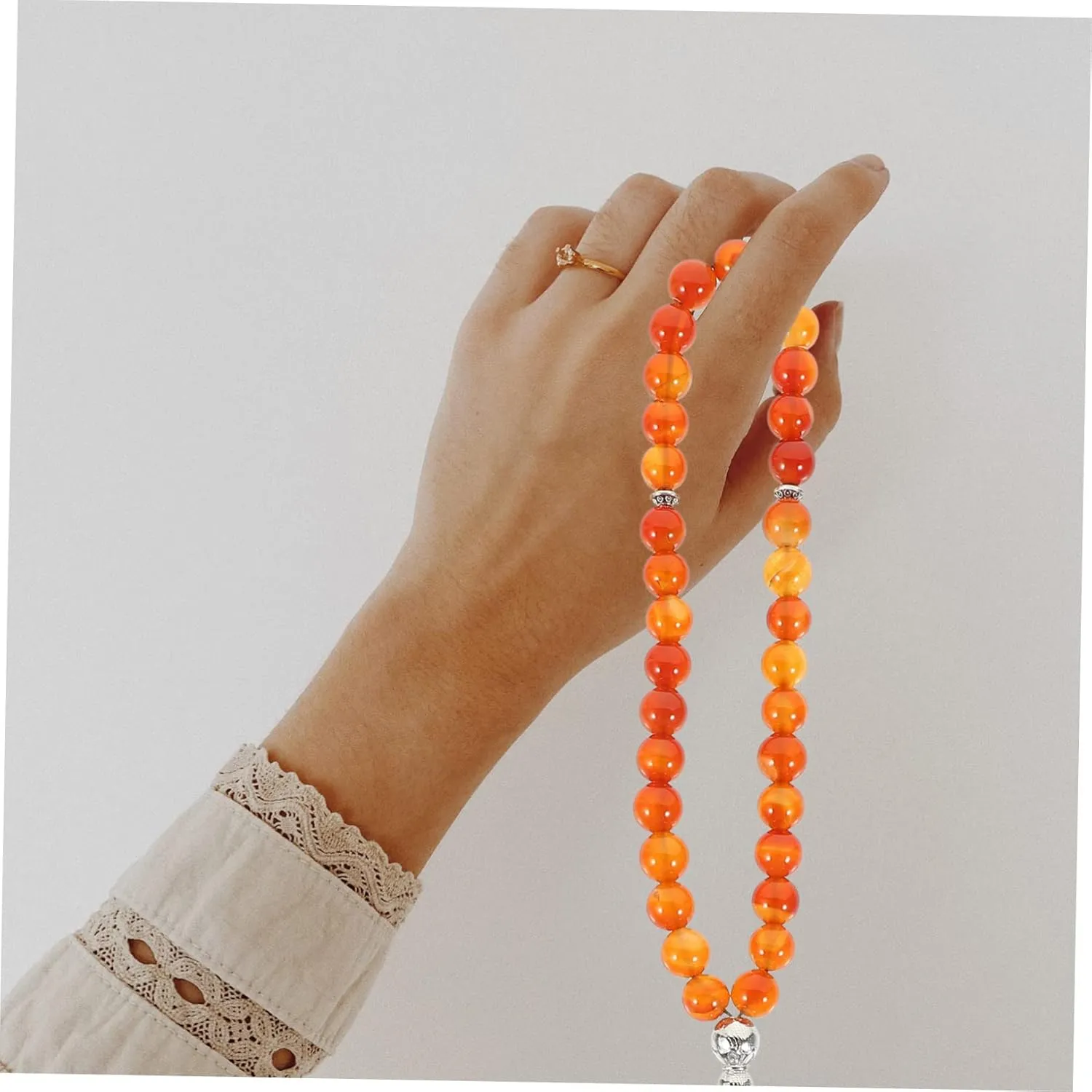 1 String Agate Bead Bracelet Exquisite Rosary Beads Rosary for Rosary Beaded Bracelet Muslim Prayer