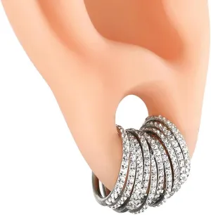 10 PCS Septum Rings Hoop with CZ, 16G/1.2*(6-8-10)mm earrings Surgical Stainless Steel ear gauges weight,Segment Nose Rings, Cartilage Clicker Hoop Earrings for Rook, Daith, Tragus,Gold Silver