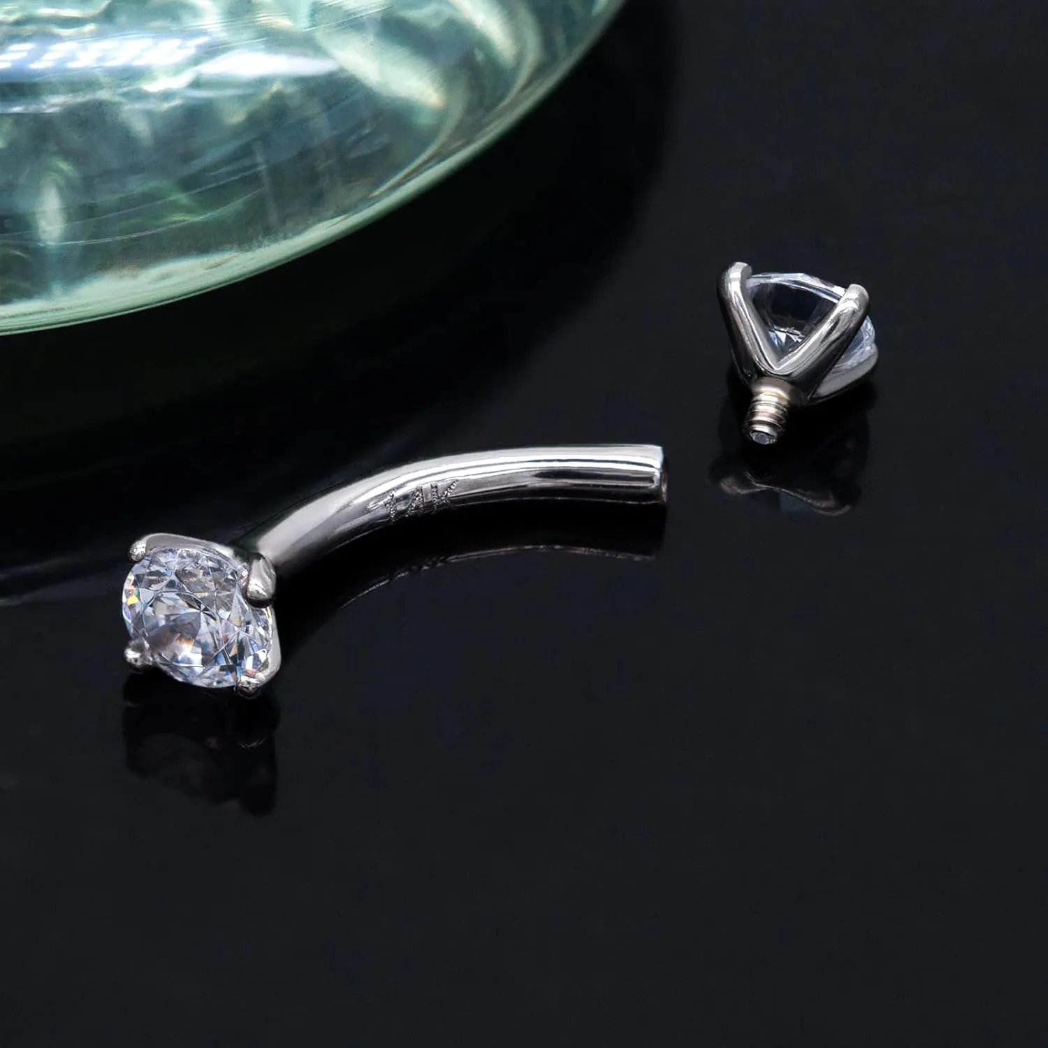 14k Gold Eyebrow Rings, 16G Barbell, Rook Piercing Jewelry, 8mm Daith, Labret Piercings Body Jewelry