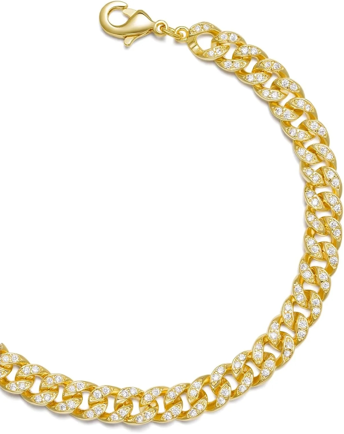 14k Gold Filled Tennis Bracelet|Cubic Zirconia Classic Tennis Bracelet for Women|Gold Link Bracelets For Women 6.25/6.75 INCH