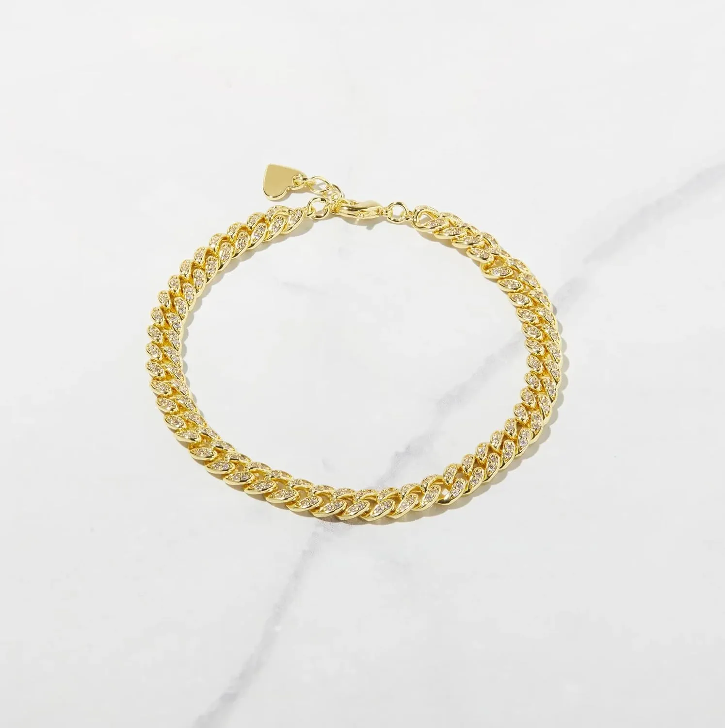 14k Gold Filled Tennis Bracelet|Cubic Zirconia Classic Tennis Bracelet for Women|Gold Link Bracelets For Women 6.25/6.75 INCH