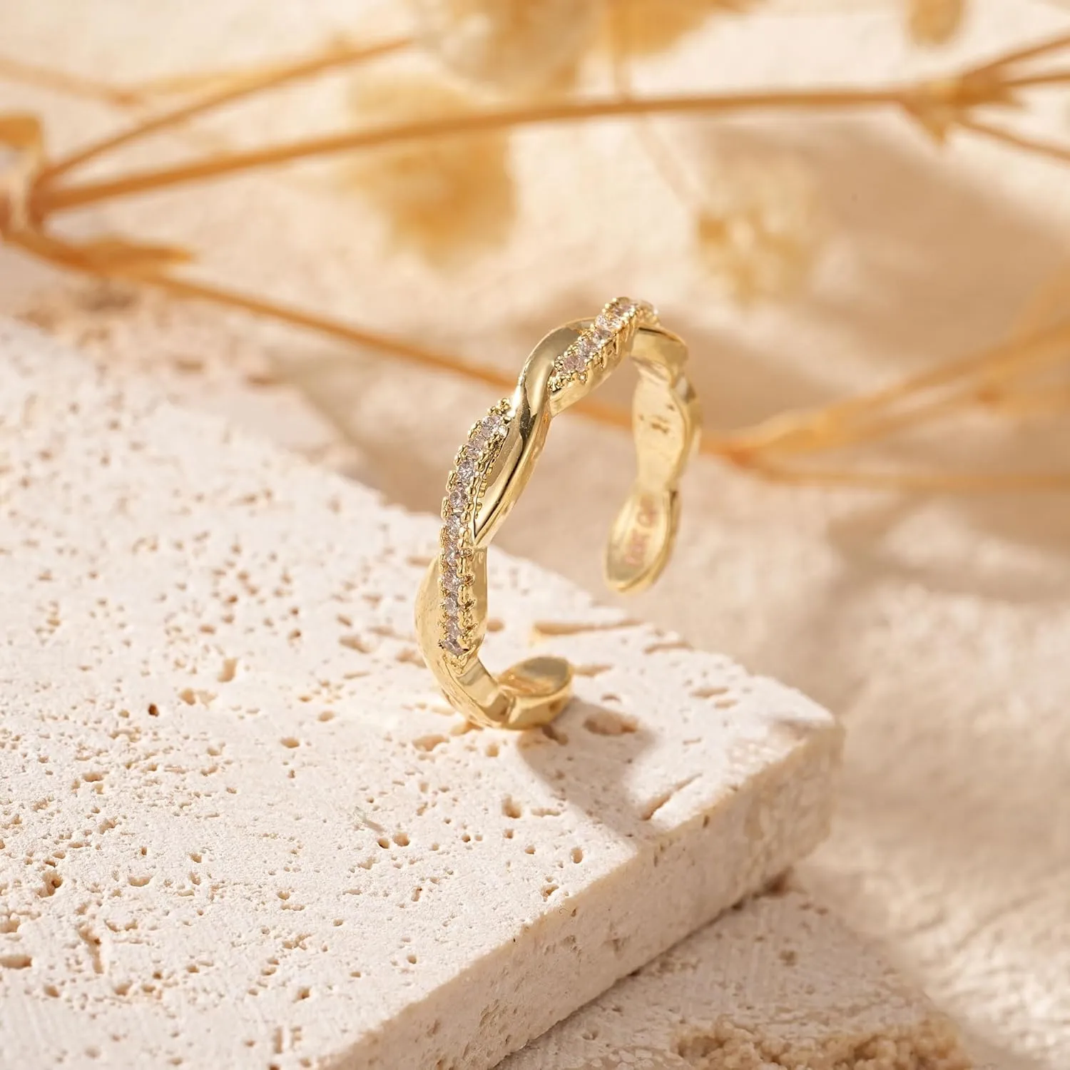 14K Gold Filled Toe Rings for Women Adjustable Toe Ring Band Rings Flower CZ Celtic Knot Comfort-Fit Open Toe Rings Beach Foot Jewelry for Summer