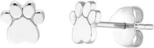14K Solid Gold Stud Earrings - Dainty Real Gold Paw Print Earrings - Minimalist Small Gold Studs For Women Girls