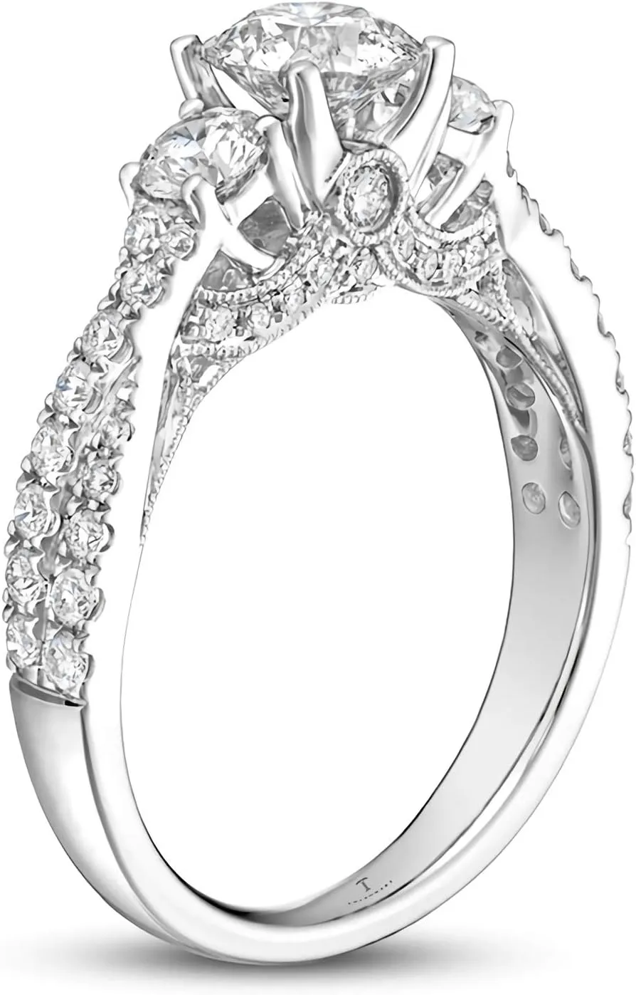 1.5 Carat (ctw) Moissanite Engagement Rings for Women 10K/14K/18K gold Ring Moissanite Rings