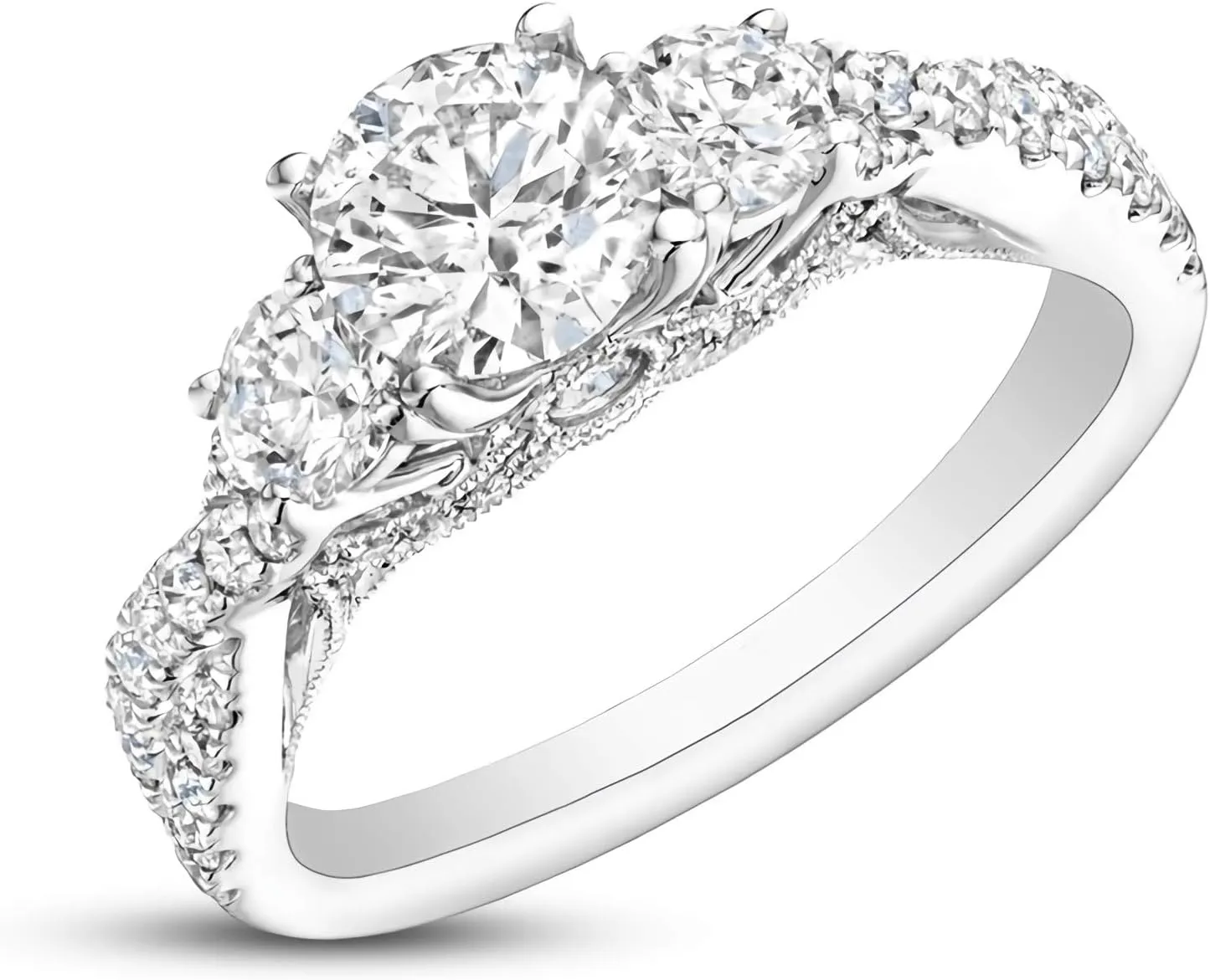 1.5 Carat (ctw) Moissanite Engagement Rings for Women 10K/14K/18K gold Ring Moissanite Rings