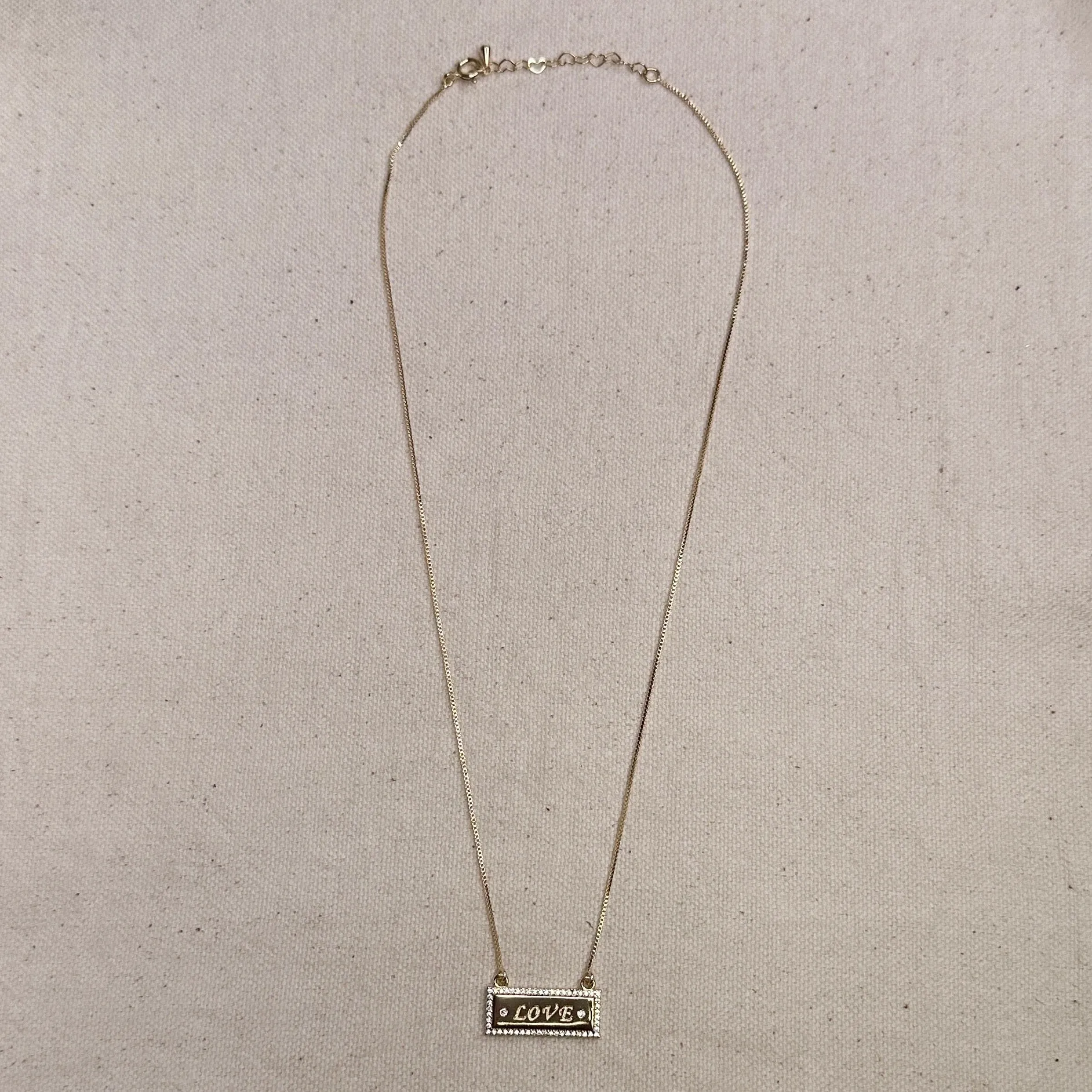 18k Gold Filled Love Necklace
