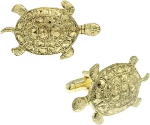 1928 Jewelry Mens Turtle Cufflinks