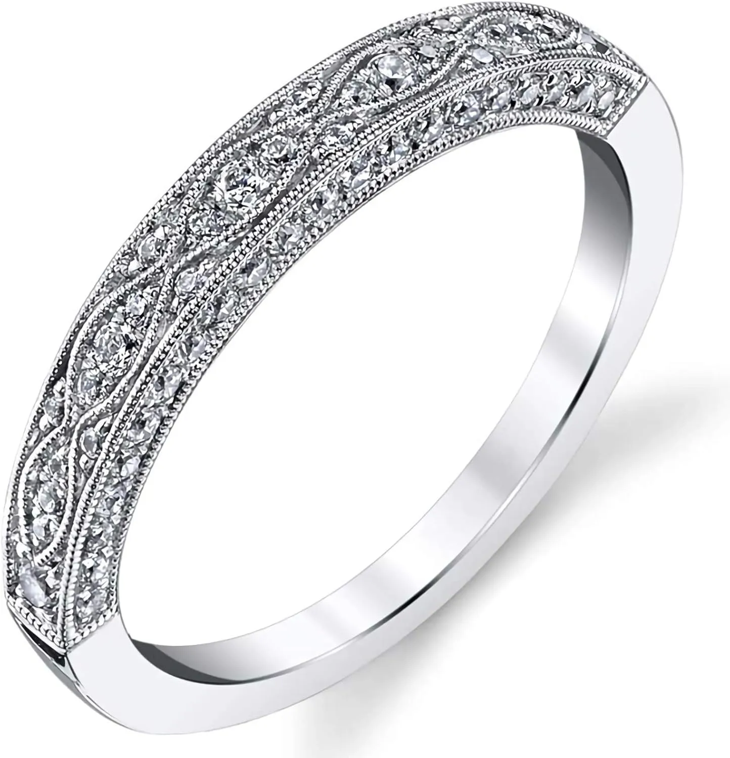 2.63 Carat Bridal Set Moissanite engagement rings for women Platinum Plated Silver Princess moissanite rings