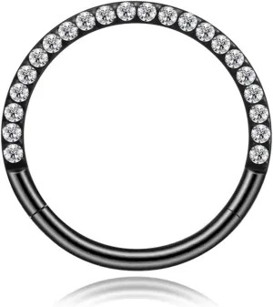 316L Stainless Steel Nose Rings Hoop 16G CZ Lined Conch Helix Cartilage Daith Earrings Hoop 8mm 10mm Septum Rings Hinged Segment Ring