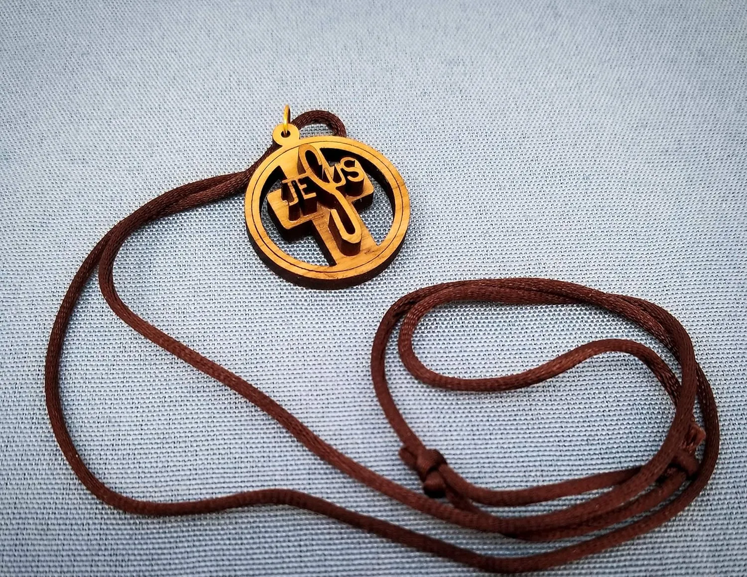 3D Jesus Cross, Wooden Cross Necklace for Men & Women, Certified Holy Land Olive Wood Orthodox Pendant Necklace from Bethlehem Israel, Christian & Catholic Religious Keepsake Gift