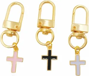 3PC 4PC Pocket Cross Keychain Female Personality Keychain Car Key Handbag Wallet
