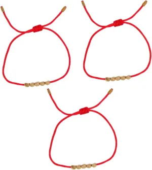 3pcs Elegant Hand Weave Bracelet Solid Beads Chain Friendship Bracelet for Women Comfortable Daily Wear