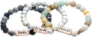 3pcs Friendship Bracelet for Women Trendy Bracelet Forever Friendship Band Creative Casual Hand Chain Birthday Present for Men Women