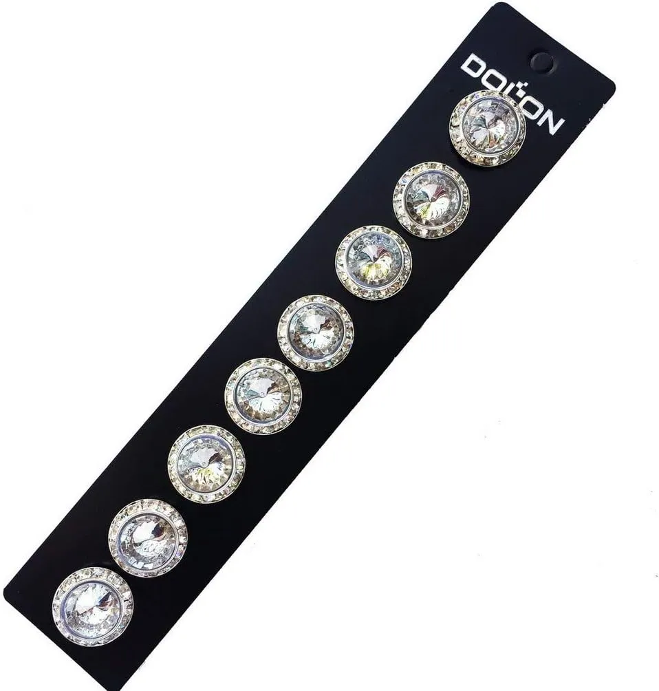 4 Pairs 20mm Round Shaped Acrylic Stone Post Earrings for Womens Wedding Dance Costume Casual Wear Stage Jewelry