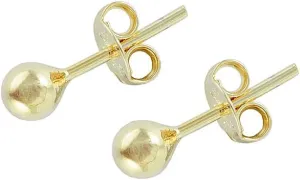 4mm Josie Petite Stud Earrings in Polished Gold Plated