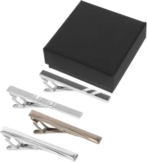 4Pcs Fashion Tie Clips for Men Copper Necktie Clasps Stylish Business Accessories for Suit Decoration and Casual Wear