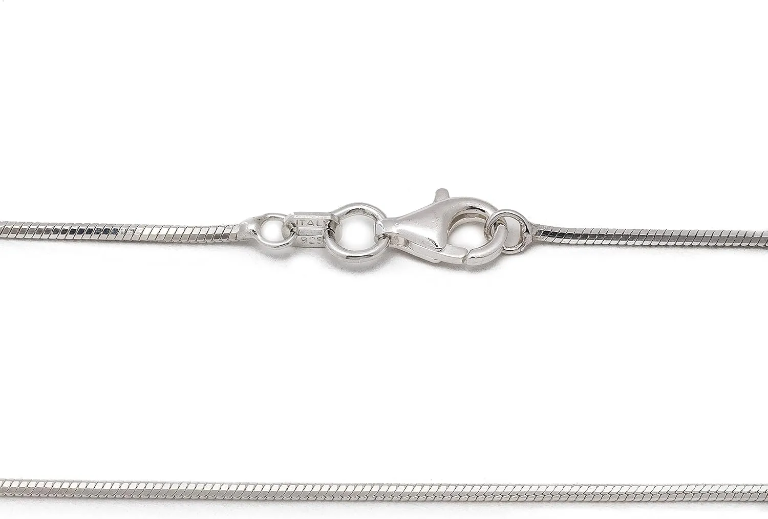 925 Sterling Silver 1MM or 1.6MM 8 Sided Italian Snake Chain - Italian Necklace For Women - Lobster Claw Clasp