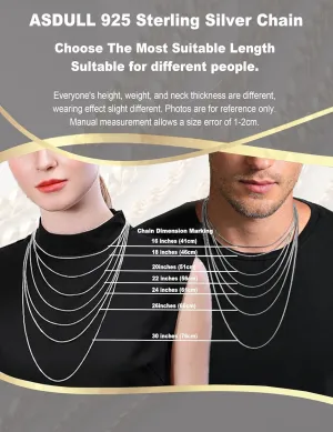 925 Sterling Silver Clasp Paperclip Chain 2/3/4/5mm Necklace for Women Men Silver Link Chain Necklace for Women 16/18/20/22/24/26/30 Inches