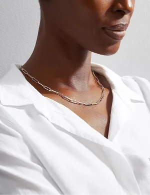 925 Sterling Silver Clasp Paperclip Chain 2/3/4/5mm Necklace for Women Men Silver Link Chain Necklace for Women 16/18/20/22/24/26/30 Inches