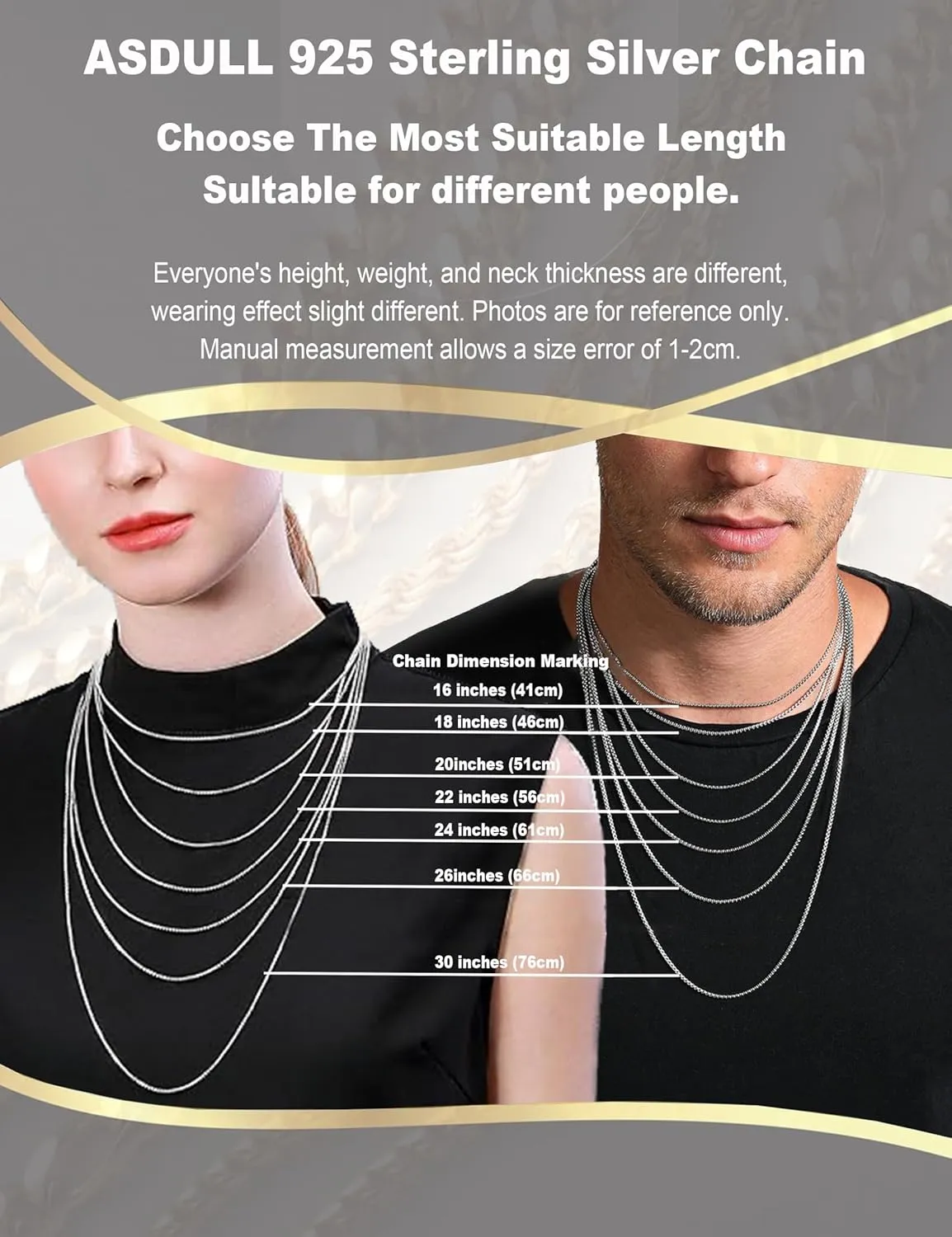 925 Sterling Silver Clasp Paperclip Chain 2/3/4/5mm Necklace for Women Men Silver Link Chain Necklace for Women 16/18/20/22/24/26/30 Inches