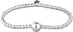 925 Sterling Silver Handmade Strand Chain Bracelet 4mm Bead Ball Stretch Bracelets for Women Silver Jewelry Gift