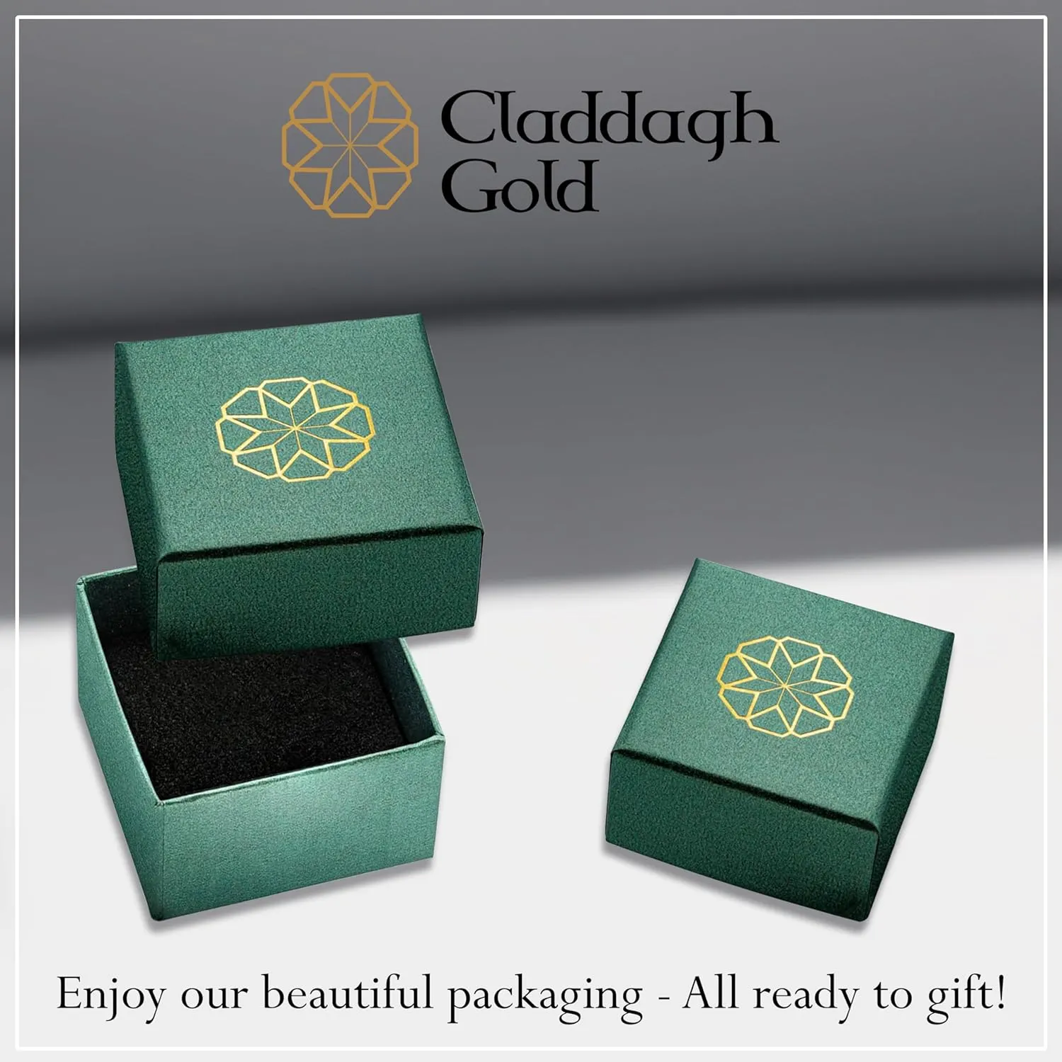 .925 Sterling Silver Women's Elegant Lab Created Emerald Claddagh Ring