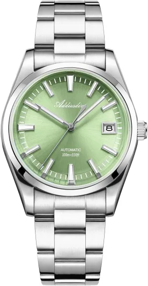 ADDIESDIVE Luxury Mens Automatic Watch NH35A Selfwinding Movement Casual Watch Curved Glass BGW9 Luminous 100M Waterproof