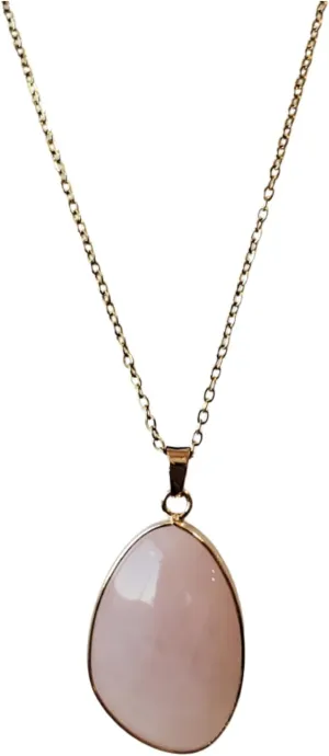 Adorelle Ellipse Crystal Pendant Necklace Chakra Healing Amulet Charm Necklace Elegant Holiday Female Jewelry Ornament