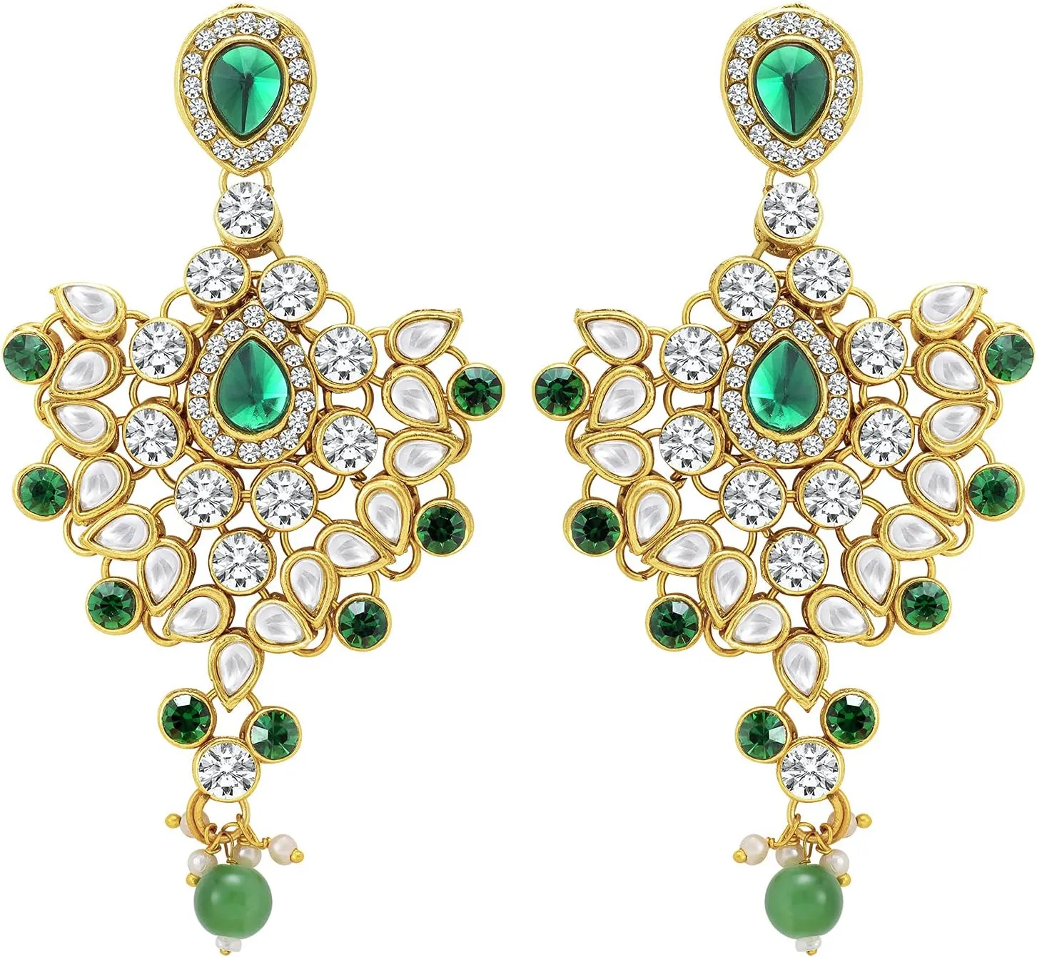 Aheli Classic Bollywood Style Indian Bridal Choker Necklace Matha Patti Nose Ring Haath Phool Wedding Fashion Jewelry Set Gift for Women
