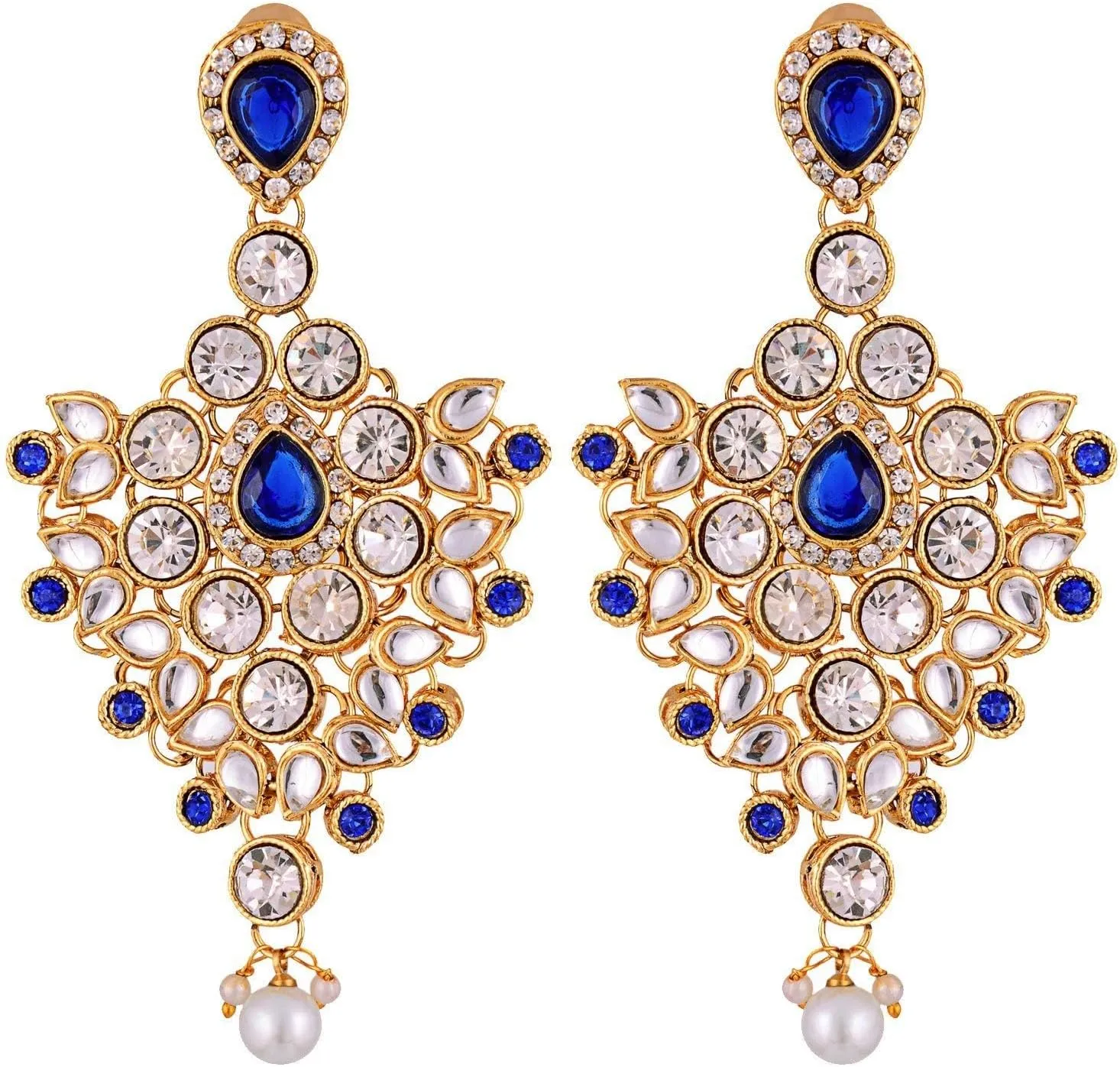 Aheli Classic Bollywood Style Indian Bridal Choker Necklace Matha Patti Nose Ring Haath Phool Wedding Fashion Jewelry Set Gift for Women