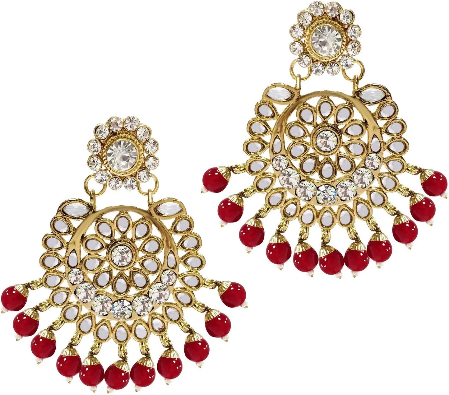 Aheli Elegant Wedding Party Wear Faux Kundan Studded Short Necklace Earrings with Maang Tikka Set Indian Ethnic Bollywood Fashion Jewelry Gift for Women