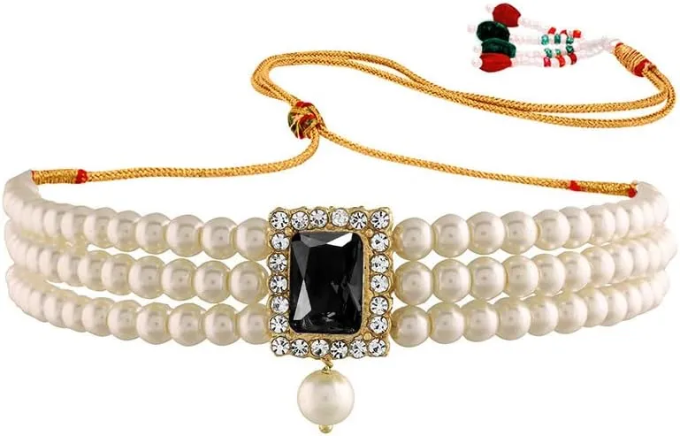 Aheli Ethnic Choker Necklace Earrings Wedding Bollywood Party Jewelry Set Gift for Women