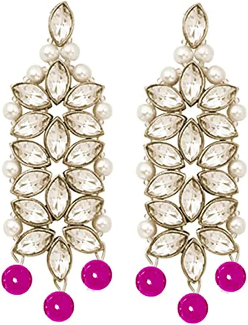 Aheli Gold Plated Kundan Jewelry Necklace with Earring Set Gift for Women