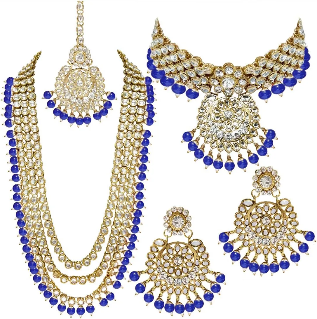 Aheli Indian Wedding Heavy Bridal Traditional Jewellery Set Gift for Women