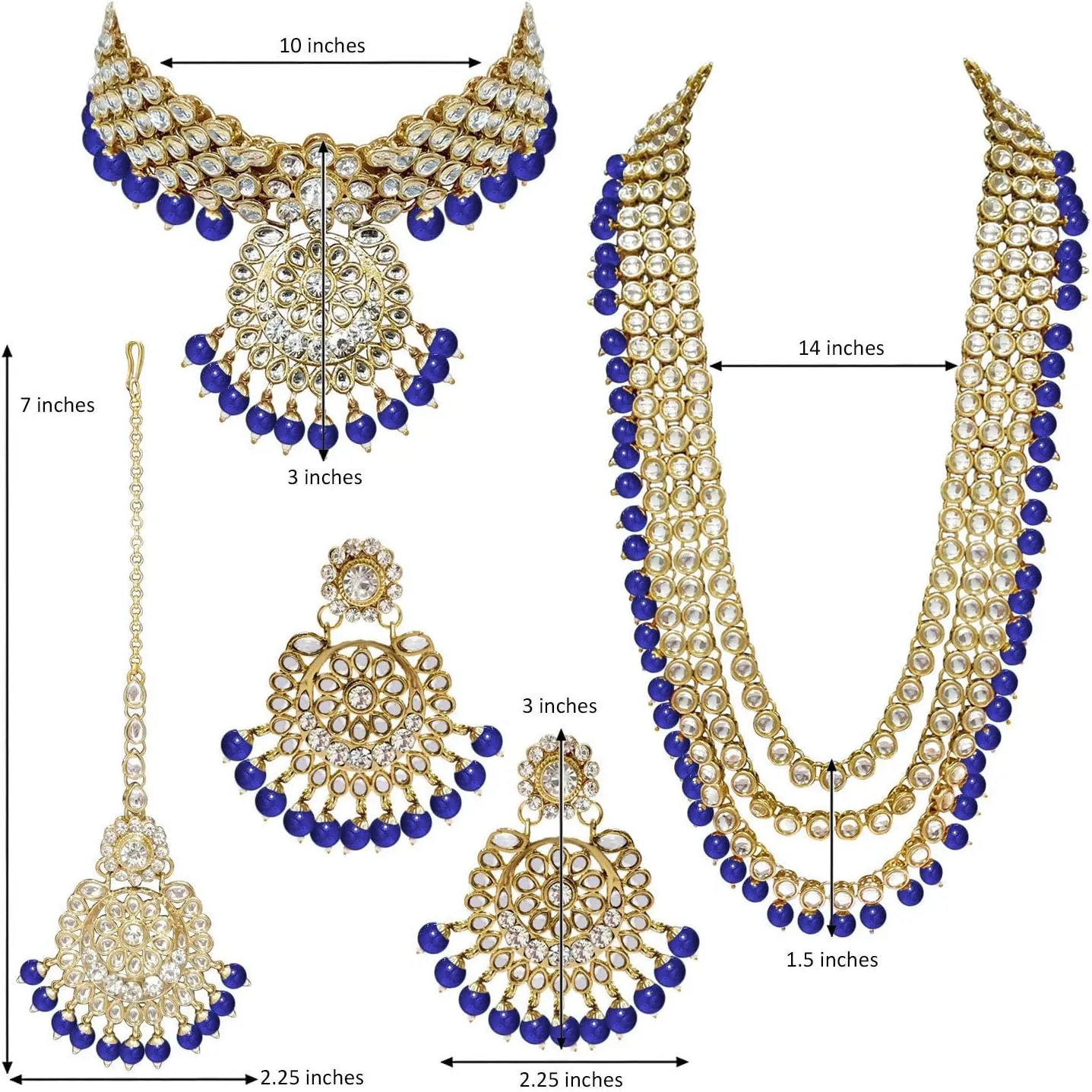 Aheli Indian Wedding Heavy Bridal Traditional Jewellery Set Gift for Women