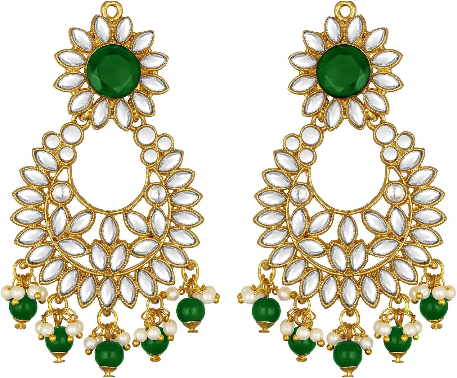 Aheli Jodha Akbar Faux Kundan Faux Pearl Choker Necklace with Earring Maang Tikka Indian Traditional Bollywood Bridal Jewelry Set Gift for Women