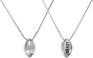 AILIN Custom Football Necklace For Son 925 Sterling Silver Personalized Number Necklace With Name Sport Number Pendant Football Charm Chain Jewelry Christmas Gifts For Men Women