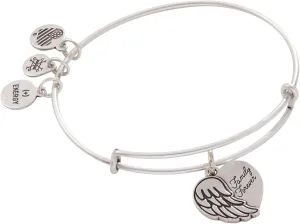 Alex and Ani 'Family Forever' Angel Wing Heart Charm Bangle