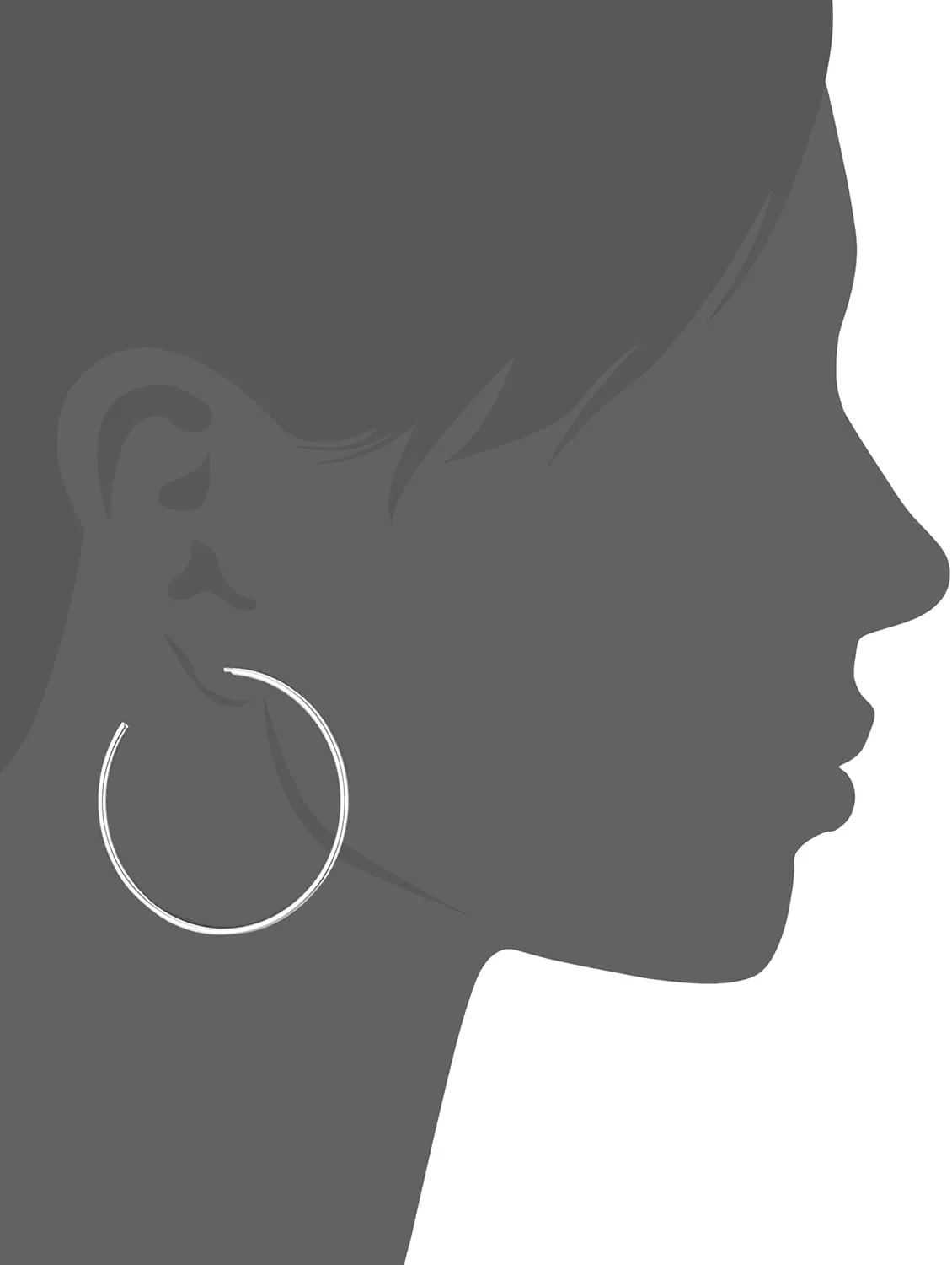 Amazon Essentials Sterling Silver Lightweight Polished Post C-Hoop Hoop Earrings , (previously Amazon Collection)