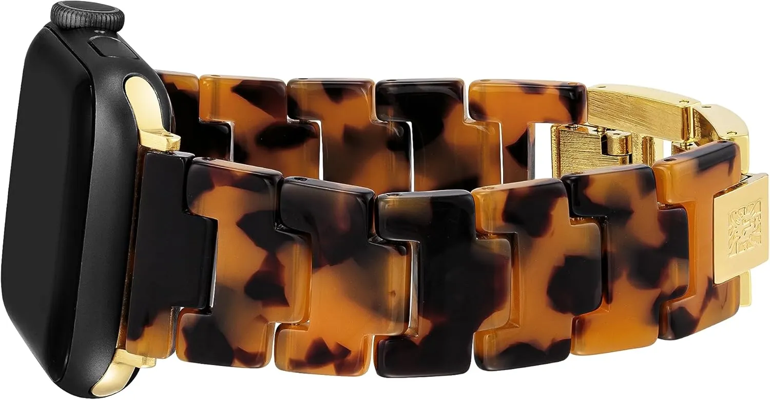 Anne Klein Women's Acetate Fashion Band for Apple Watch Secure, Adjustable, Apple Watch Band Replacement, Fits Most Wrists