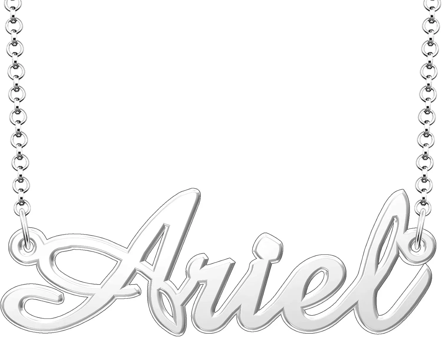 Ariel Name Necklace Personalized Sterling Silver Custom Name Necklace for Women