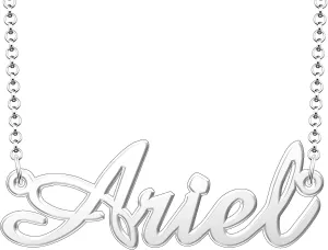 Ariel Name Necklace Personalized Sterling Silver Custom Name Necklace for Women
