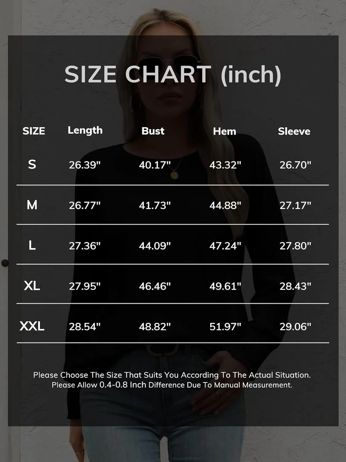 ATHMILE Long Sleeve Tops for Women 2025 Spring Fashion T Shirts for Women Crewneck Casual Loose Shirts Basic Tee
