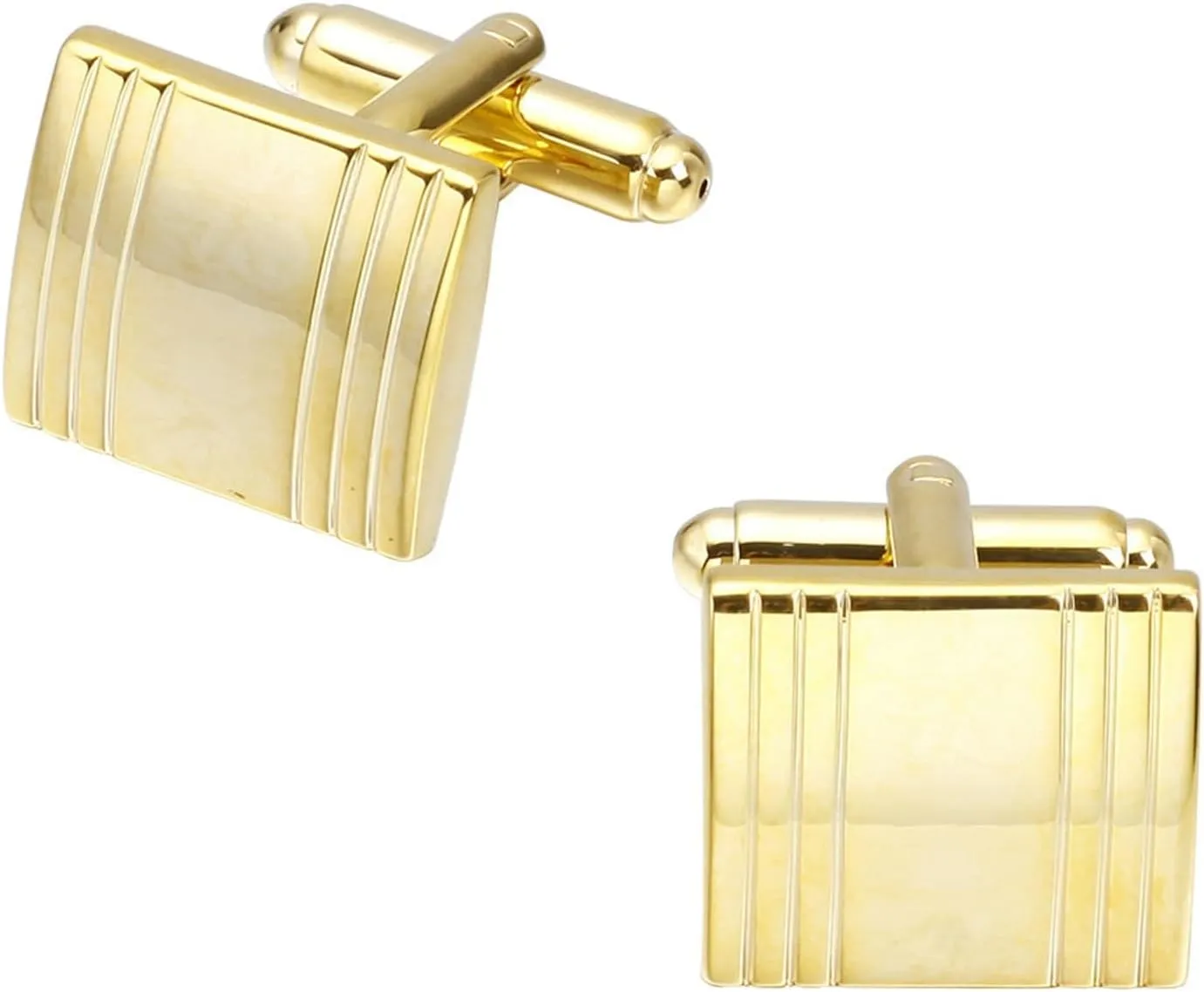 AVLUZ Mens Golden Cufflinks, Elegant Shirt Classic Business Wedding Cuff Links with Gift Box