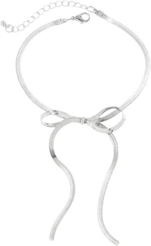 Beautiful Bowknot Anklet Adornment Elegant Long Anklet Chain Accessory Adjustable Chain Anklet Bracelet for Women
