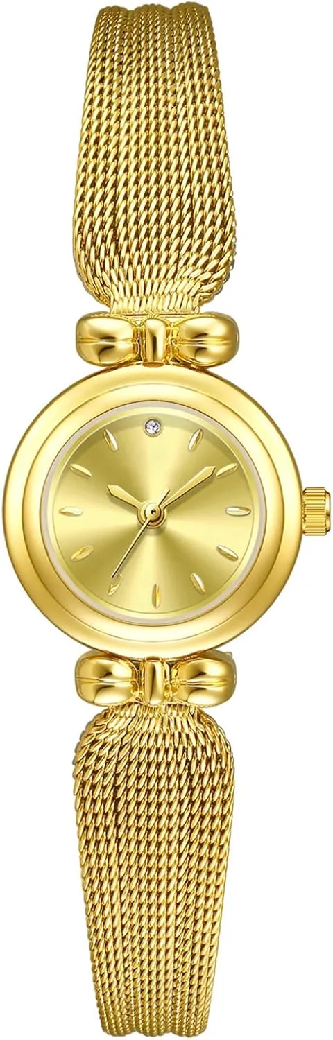 BESTKANG Fashion Simple Women's Quartz Watch Stainless Steel Mesh Strap Elegant Ladies Wrist Watch